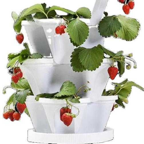Stackable Triangle Plastic Flower Pot for Growing Vegetables