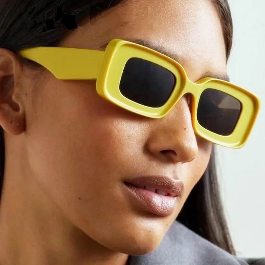 2025 Vintage Fashion Candy Color Y2K Rectangle Sun Glasses