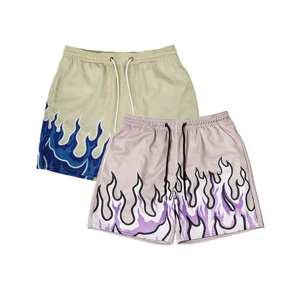 2023 Summer Mesh Breathable Men Shorts Fashion GYM Running Quick-Drying Shorts Baggy Beach Shorts457_voghion.com