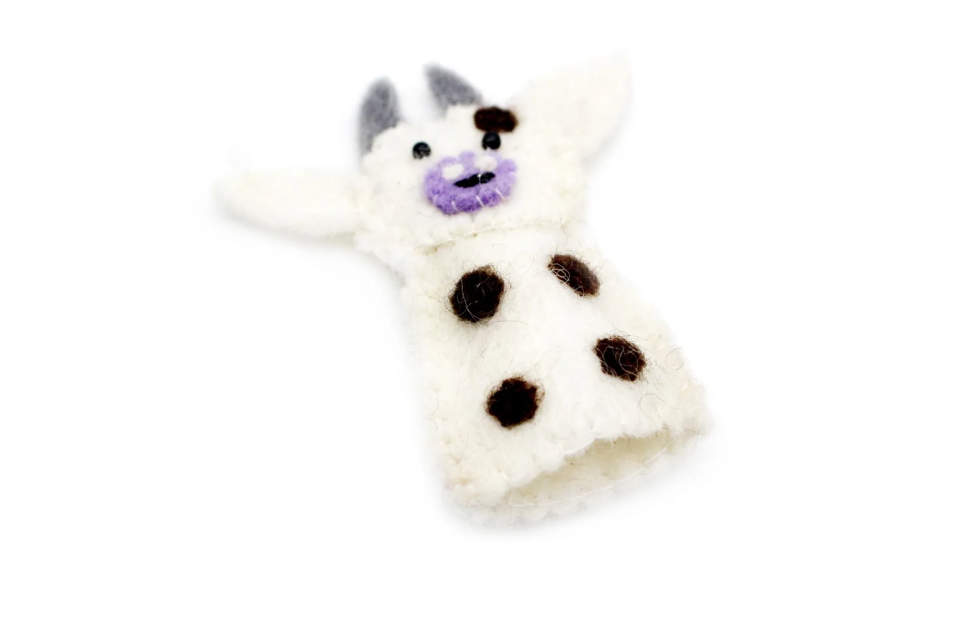 100% шерстяная валяная пальчиковая кукла-милая корова кукла-лучший подарок для вашего ребенка-используется рассказов-ручная работа в