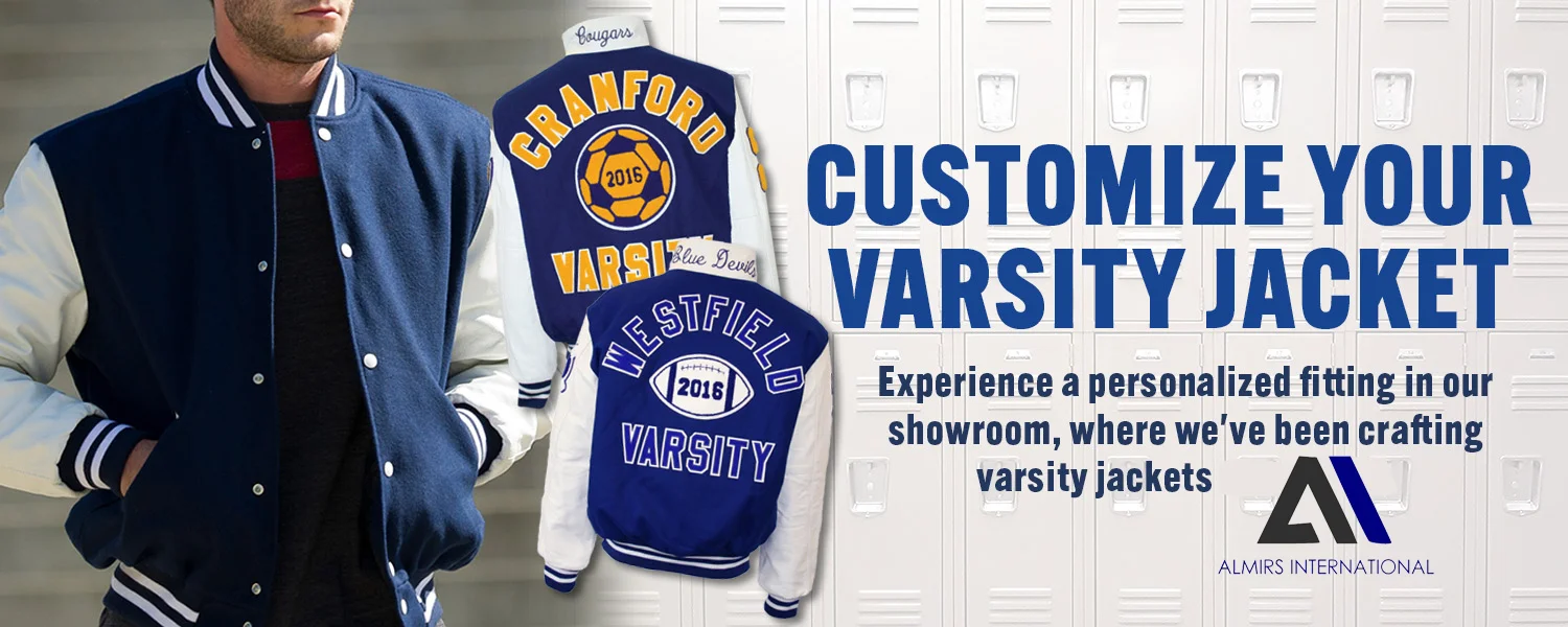 Varsity Jacket With Chenille Embroidery And Leather Sleeves Custom ...