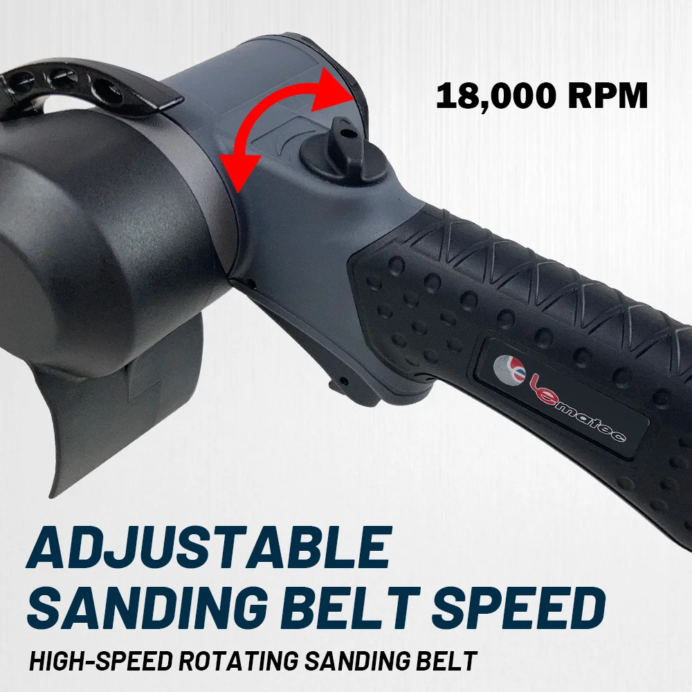 Light Weight Adjustable High Speed Air Belt Sander 10mm 18000 Rpm