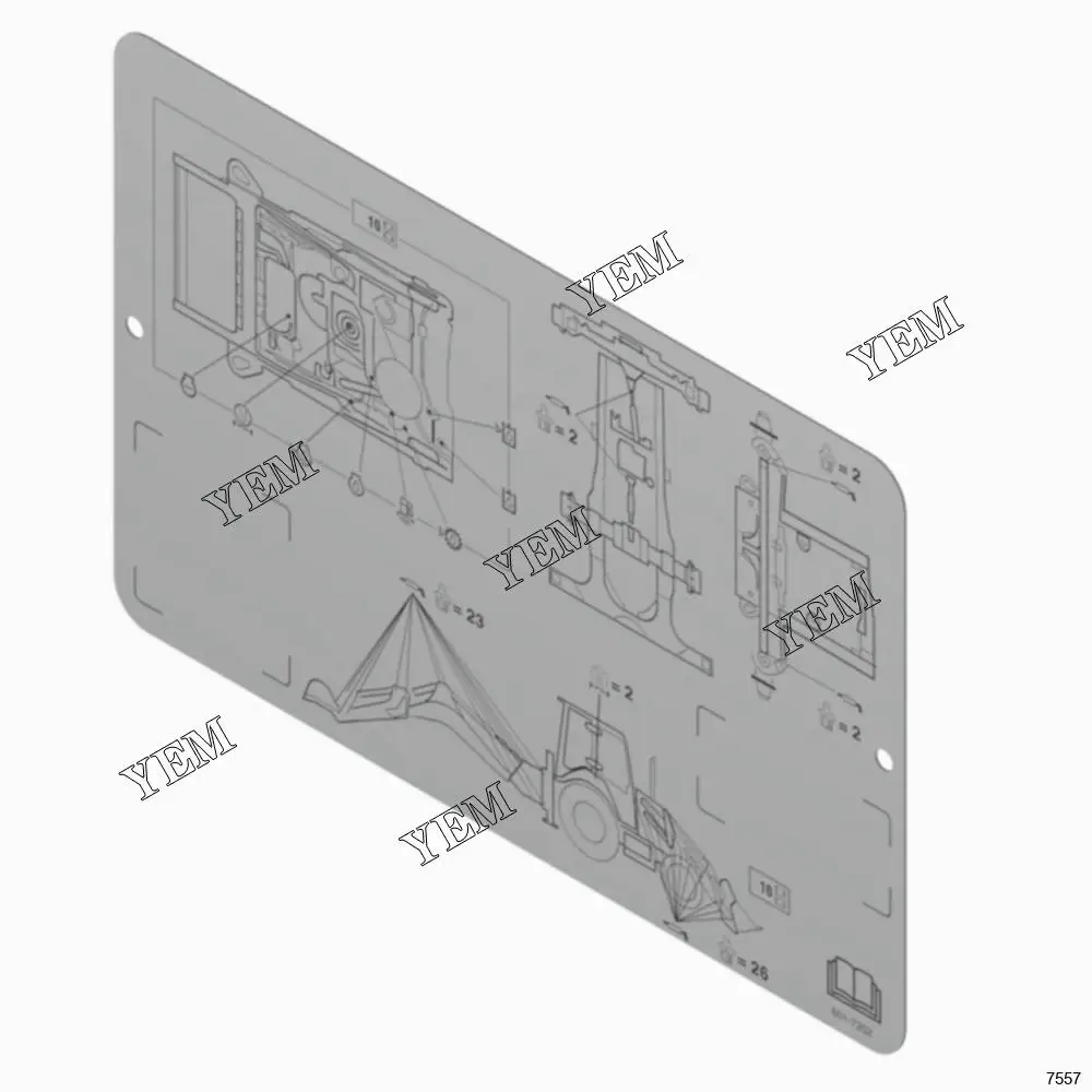 424 Plate-Instruction Part No. 601-7252 6017252 China Engine Parts Supplier