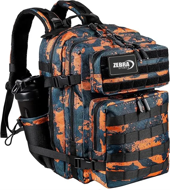 1000d hiking backpack Molle Style 35L, Black Thickened Padded Back GR1 - 21L / Black