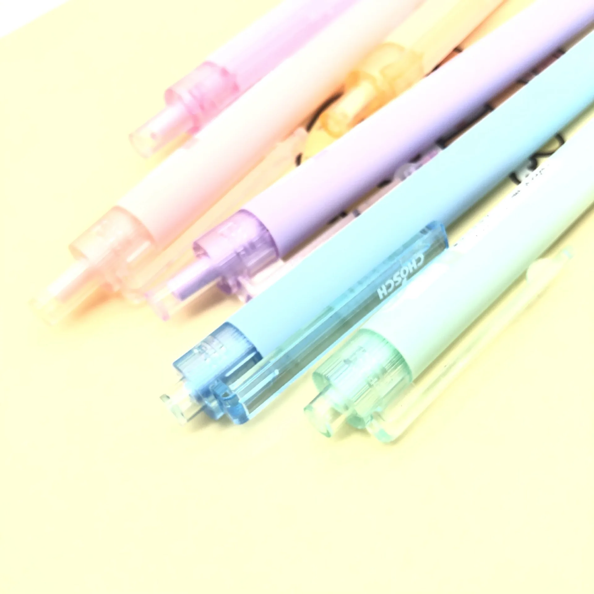 Chosch Csg133 8/set 8 Colors 0.6mm Macaron Press Type Gel Writing Pen Smooth Gel Ink Office