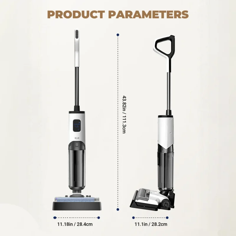 Hot Sale OEM Cordless Vacuum Cleaner 200 AW Suction HEPA Filter LED Display Voice Assistant 850ML Clean Water Tank 600ML