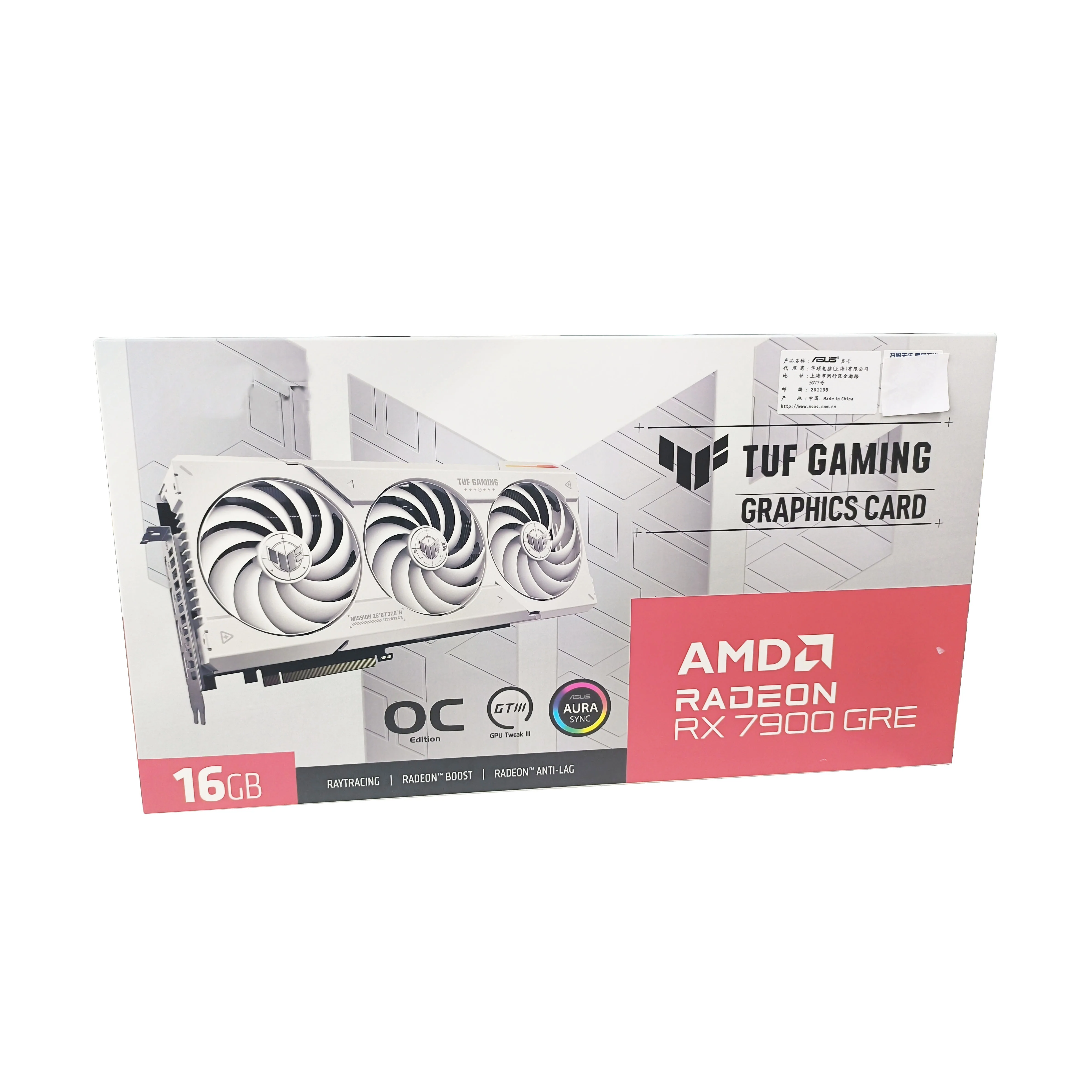 TUF Radeon RX 7900 GRE White OC 16GB GDDR6 Gaming GPU