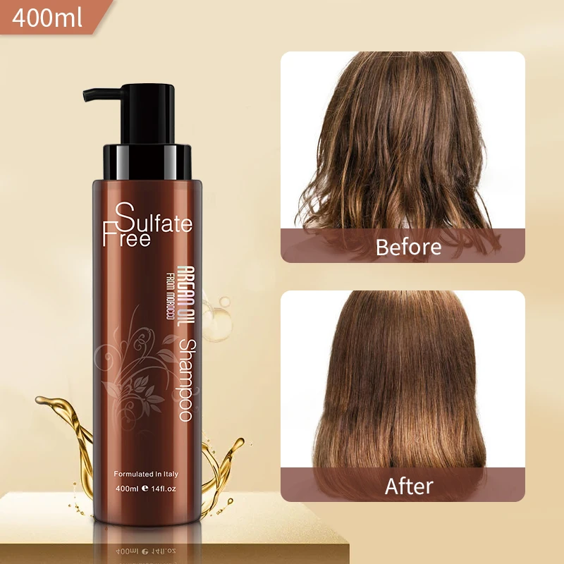 NUSPA Moroccan Argan Oil Shampoo - Sulfate Free & Intense Moisturizing
