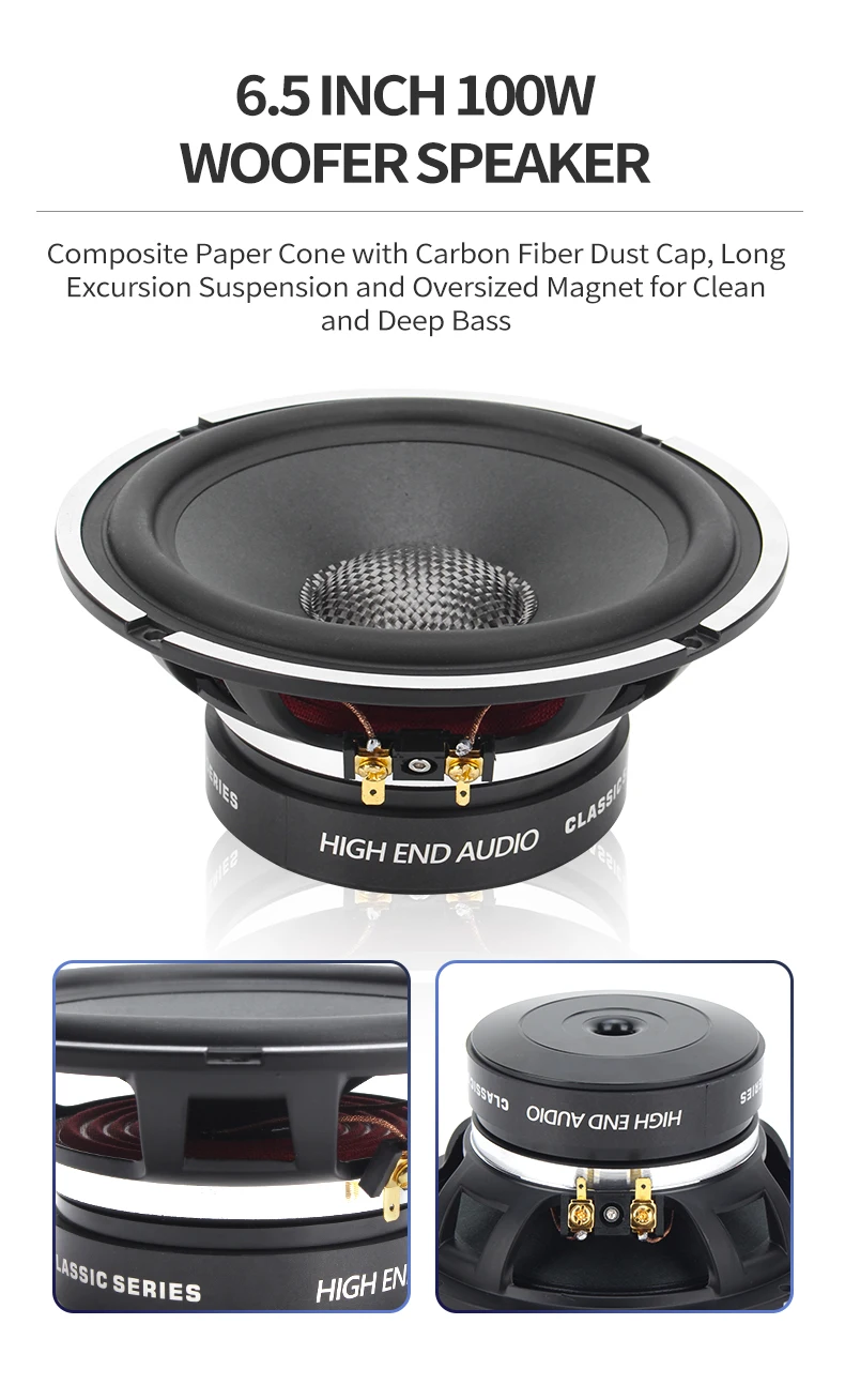 Factory Directly Supply 6.5" 92db Sensitivity Car Component Speaker 2