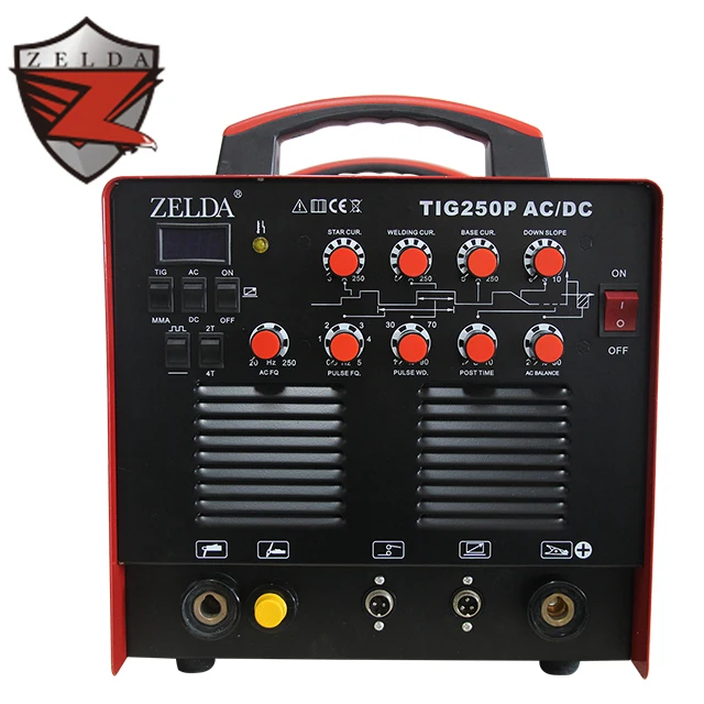 HF ZELDA 250amp TIG MMA Welding Machine AC DC Pulse TIG Welder