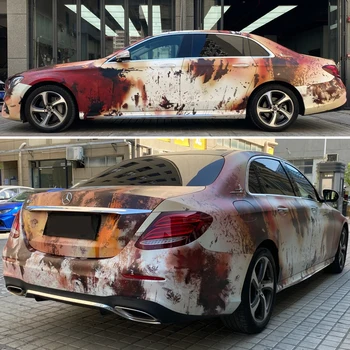 Hot Sale PVC Rusty Car body wrapping Sticker film design custom pattern For Auto Car Vinyl Wrap Foil Air Bubble Free