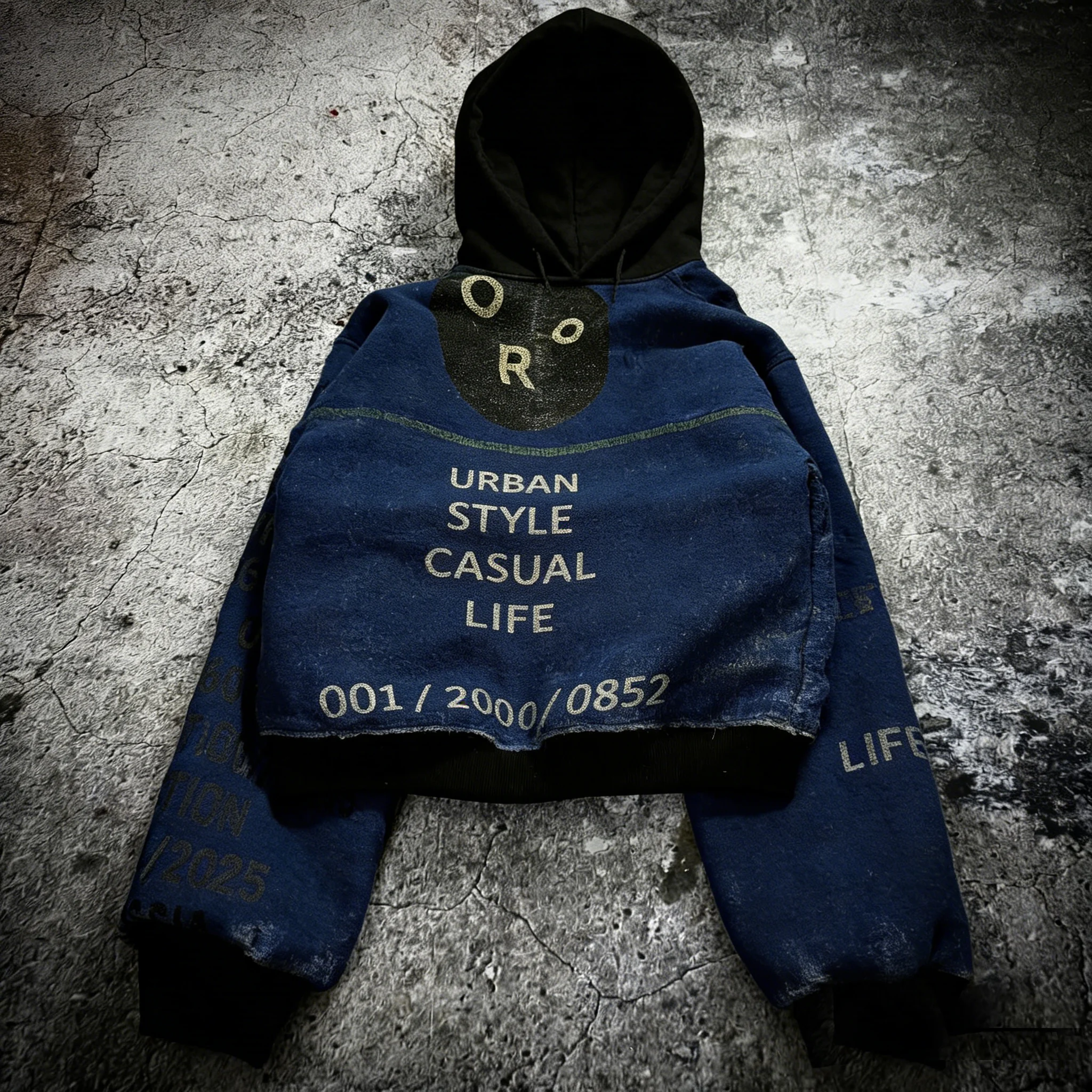 Work Jacket Stonewash Zipper Zip up Custom Embroidery Patch Cropped Washed Vintage Applique Hoodie Jacket for Men gallery 4