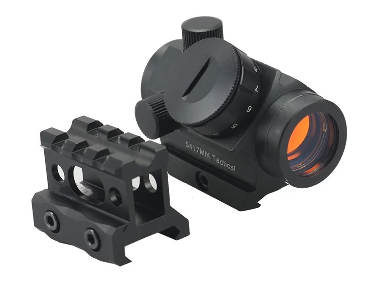 OEM Fog-Proof Tactical Holographic M1 Adjustable Reflex Green Red Dot Sight Scope Sight 1x20mm Scope Fit 20mm With Rise Mount