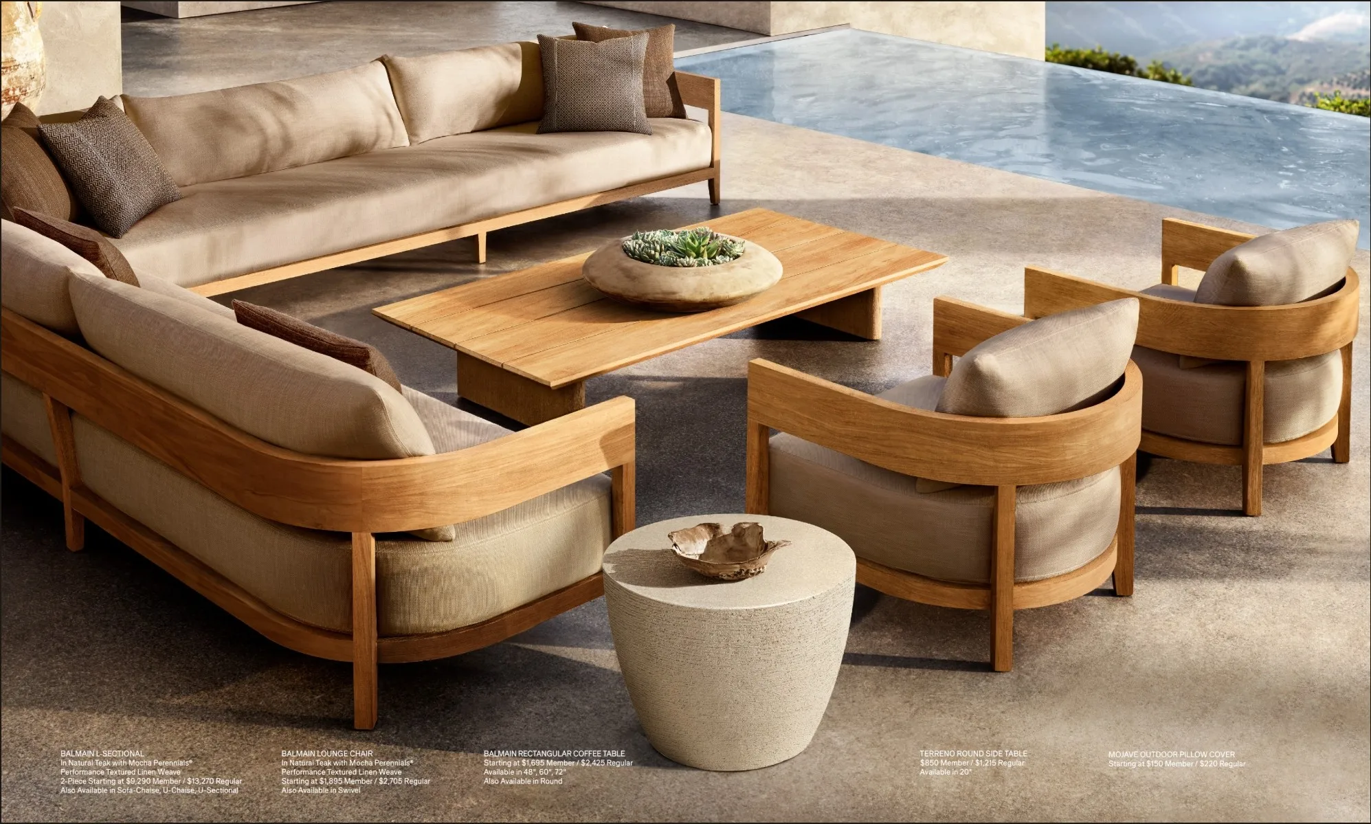Custom teak garden furniture set from Solis collection produced in Foshan