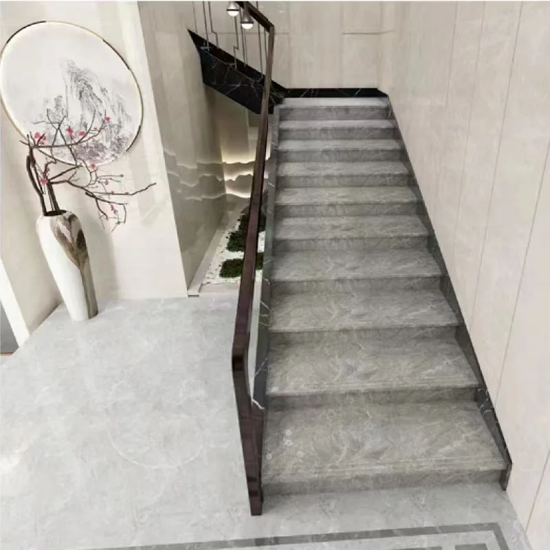 Foshan Factory glossy Ceramic Staircase Step Riser and Stair Treads Tile 1000X470mm 1200x470mm 1350x470mm manufacture