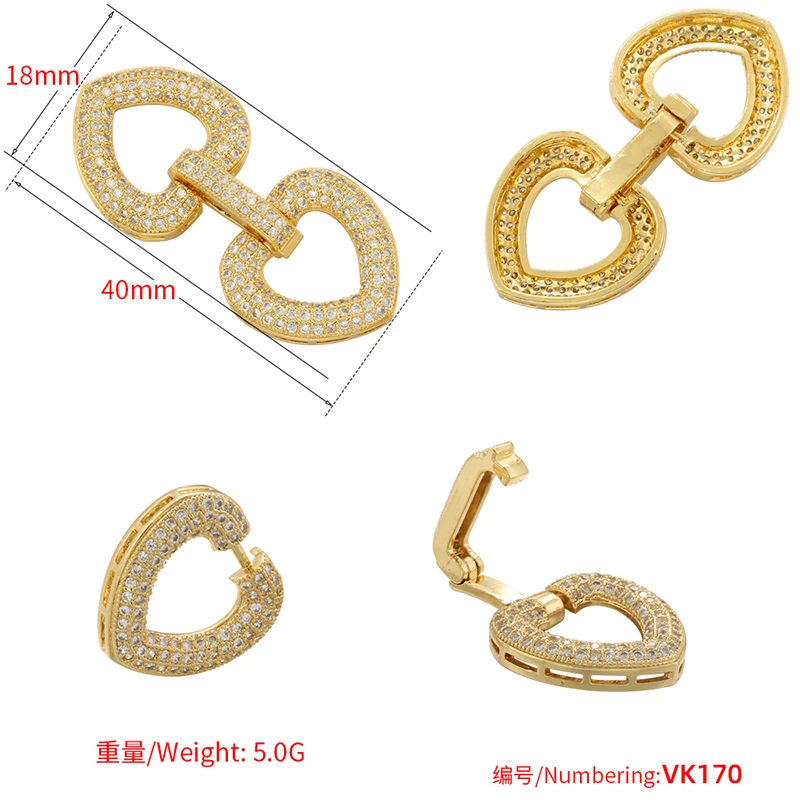 Clasps Lock Fasteners for Bracelets Zirconia Necklace Closures Pearl Clasps for Jewelry Making Accessories Cubic Parts