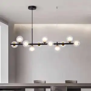 Modern Luxury Chandelier Restaurant Glass Bulb Pendant Lights Hanging Lamps Chandelier
