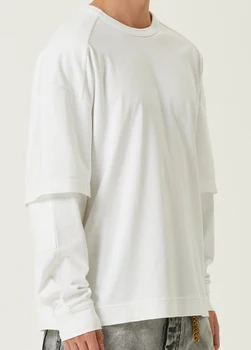 Men's Double Layered Tee with 2 in 1 Sleeves - Summer Sportswear Men's Double Layered Tee with 2 in 1 Sleeves - Summer Sportswear