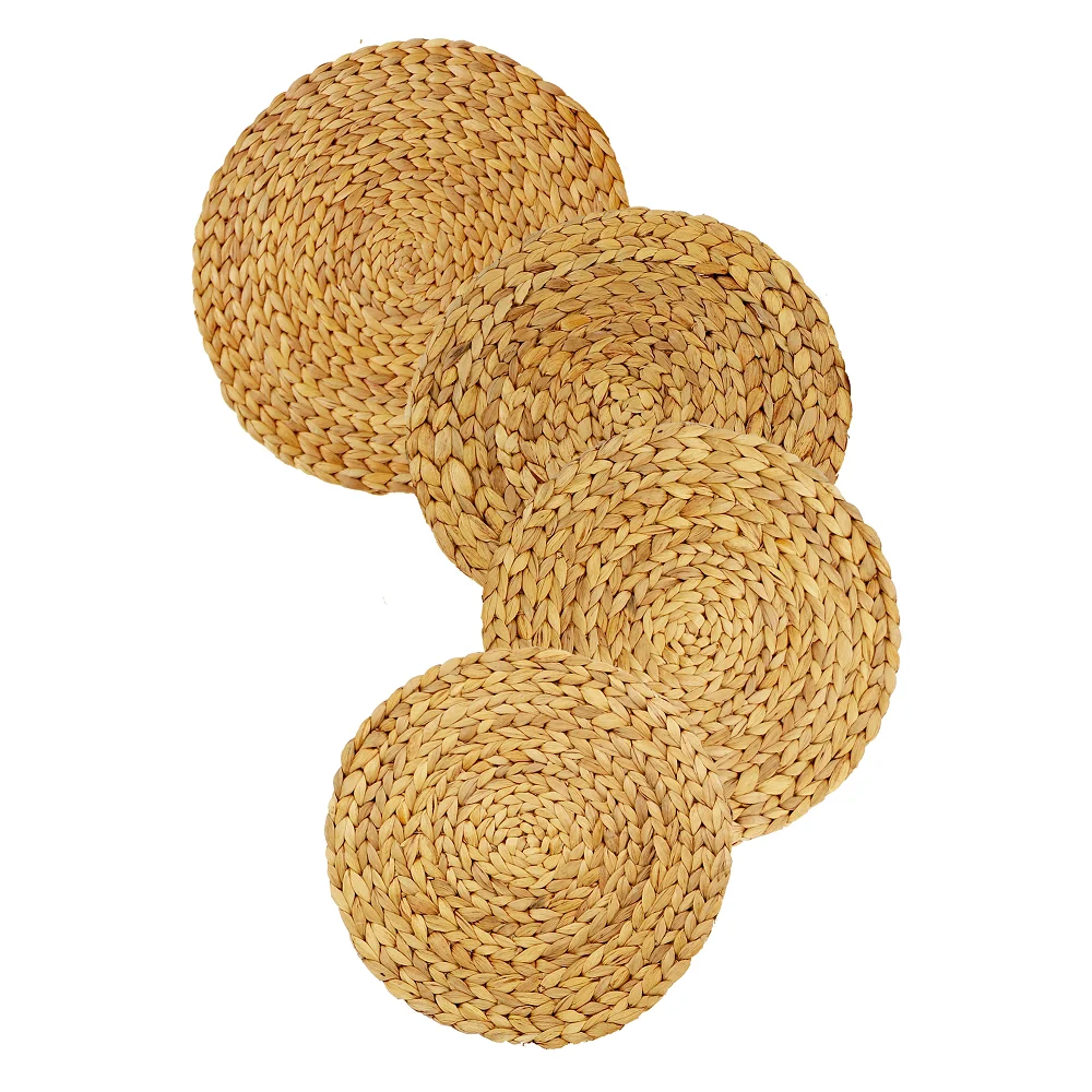 Handmade Water Hyacinth Solid Pattern Round Shape Home Furniture Arrow ...