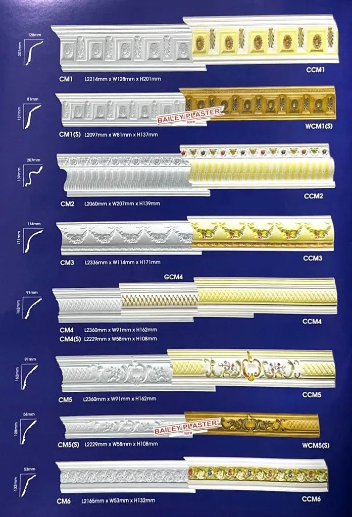 2023 Latest Eco Friendly White Primed Cornice C880 Molding High Density Polyurethane Artistic