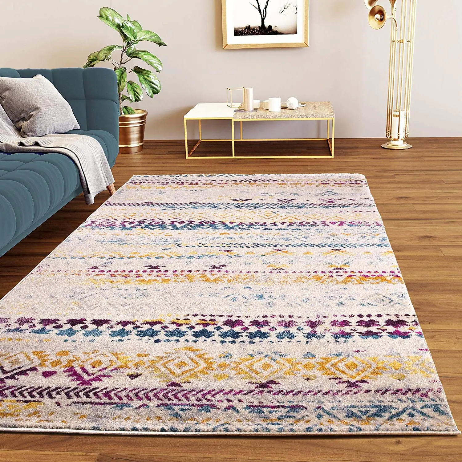 Custom Design Boho Style Wool Handmade Woven Rug With Tassels Wholesale Factory Bohemian Slip Stain Resistant Teppich