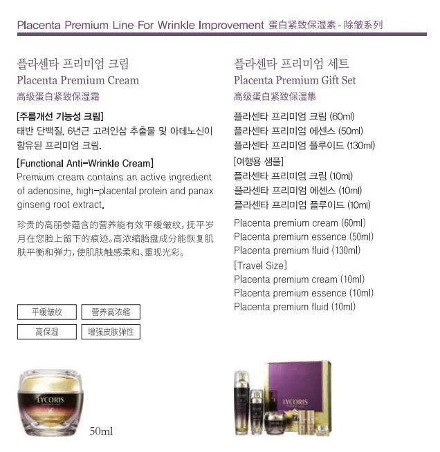 Women Beauty Skin Care LYCORIS PLACENTA CREAM Nutrition Cream Contained Horse Placenta Substance