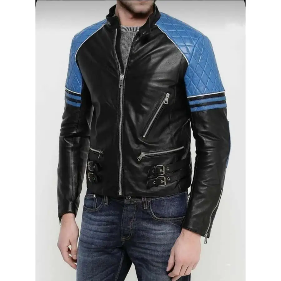 Made in India Modern Unique Cloths Collection Pure Leather Jacket Handmade Customized Super Selling Luxury Air-proof Mens Jacket