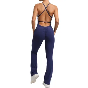 Women's Workout Romper Quick Dry Yoga Leggings Jumpsuits Gym Fitness One Piece Yoga Jumpsuit Women