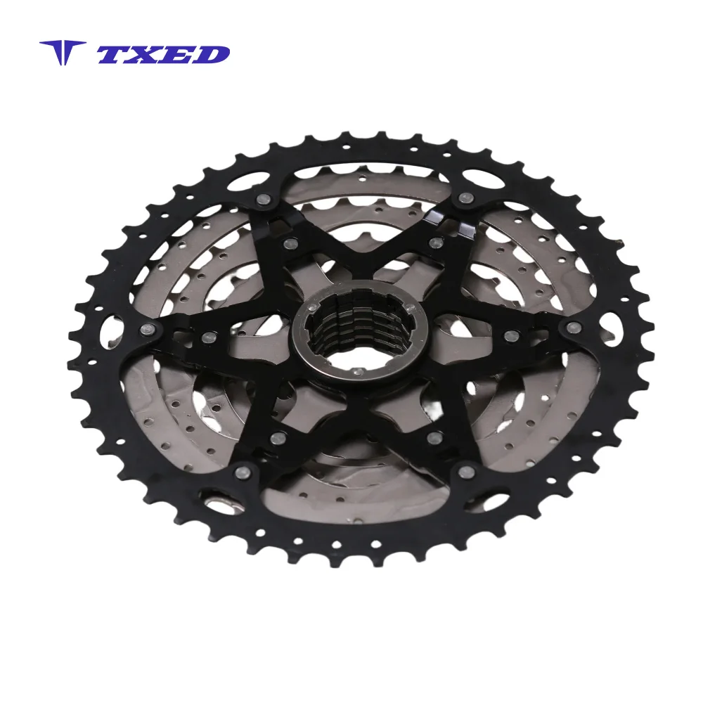 LanTu CS-M5009 Durable 9-Speed Aluminum Alloy Mountain Bike Cassette 11-46T 7-Piece Replacement Freewheel Parts