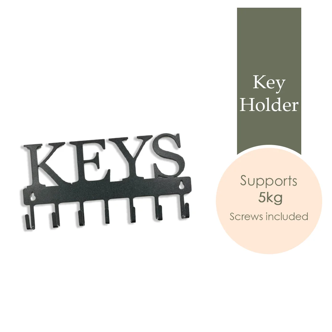 Wholesale Price Metal Key Holder With Rustic Farmhouse Keywords Rack