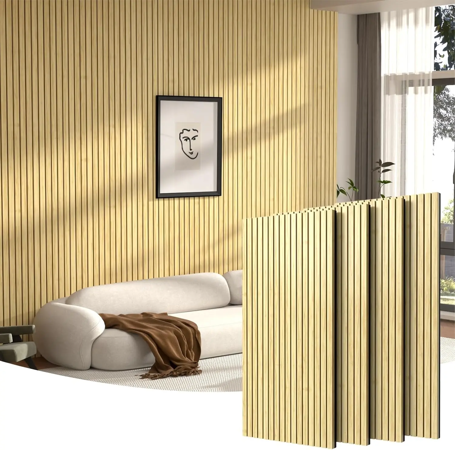 Modern MDF Acoustic Slat Panels Stylish Soundproof Wall and Ceiling Decoration with 90% Noise Reduction 18mm Thick