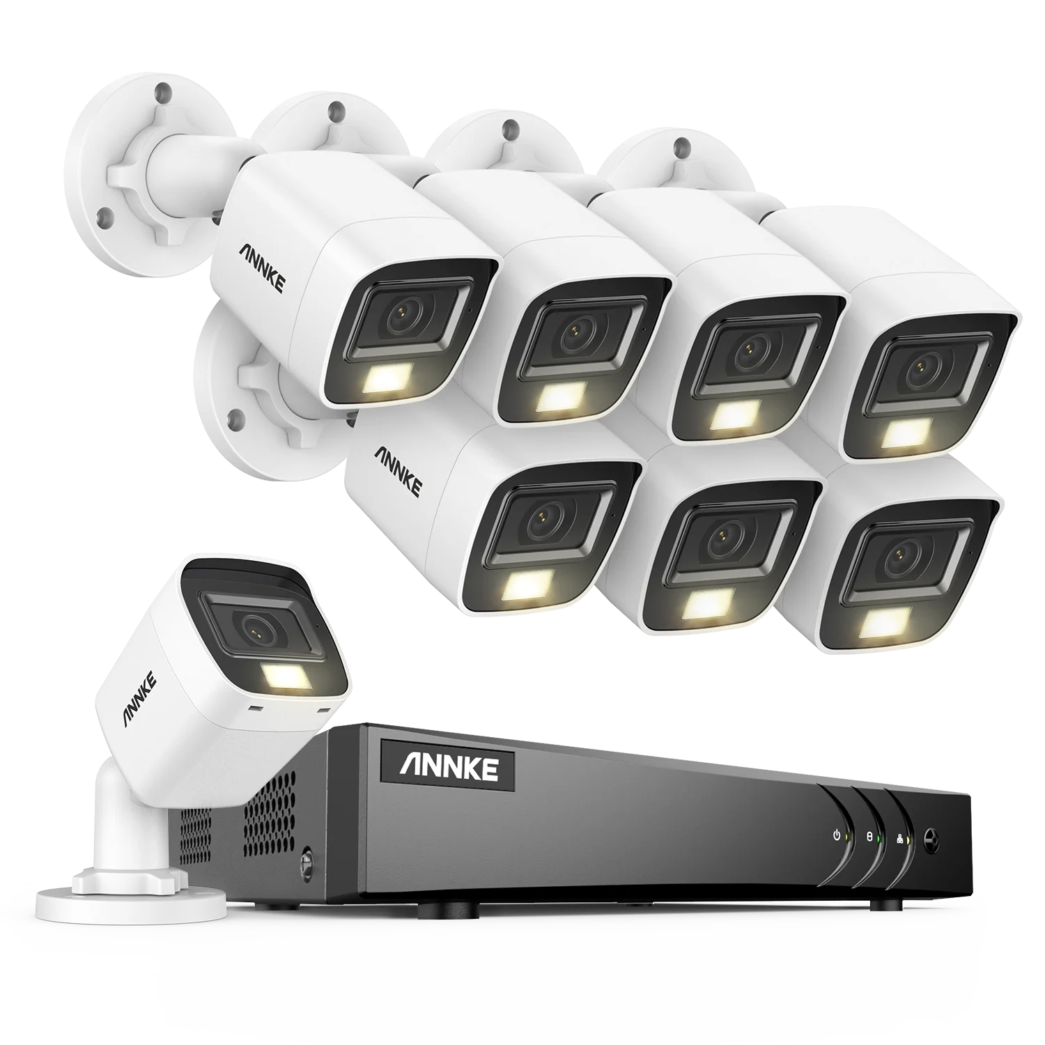 ANNKE 8CH 3K Hybrid DVR with Outdoor Cameras Night Vision AI