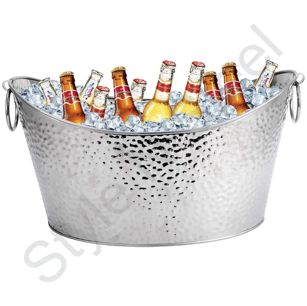 Hammered Boat Shape Wine Tub Chiller Party Tub Luxury Wine Bottle