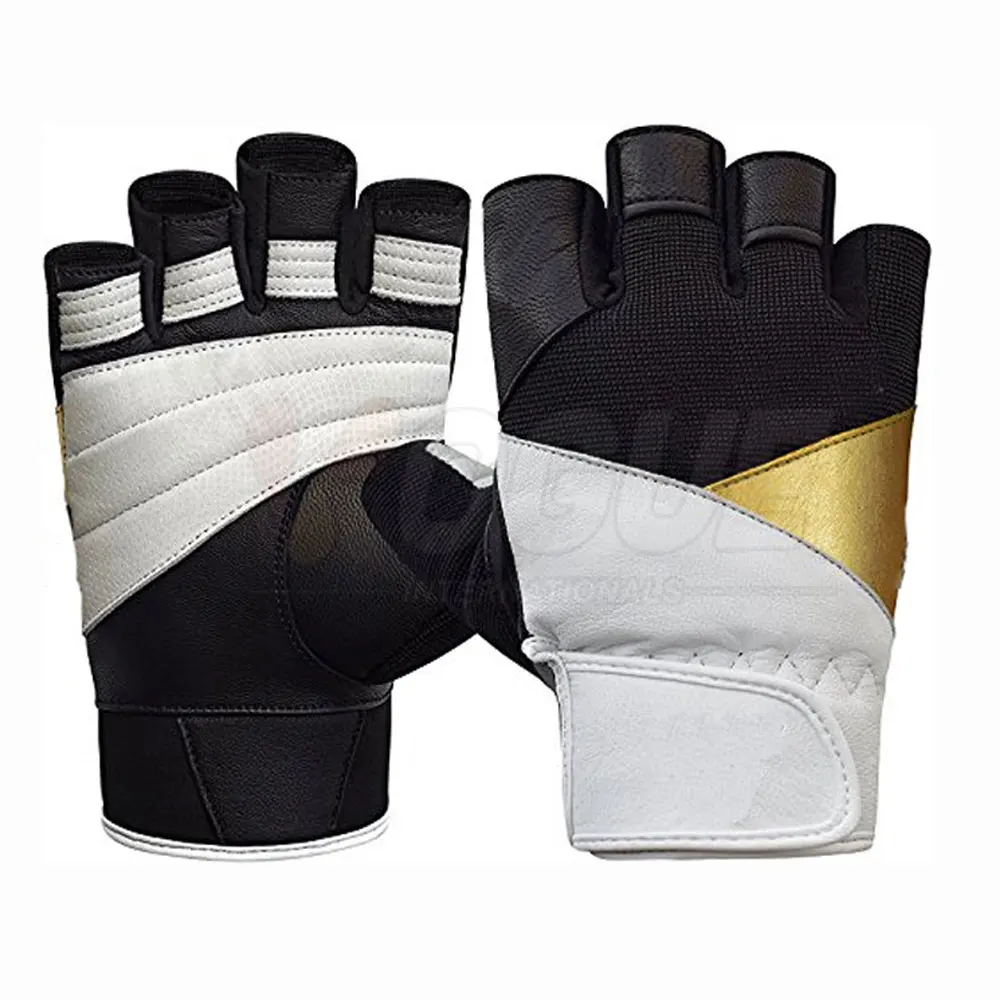 HTZPLOO Workout Gloves With Full Palm Pad And Wrist Wraps Support - Black&Purple, Medium - View #6