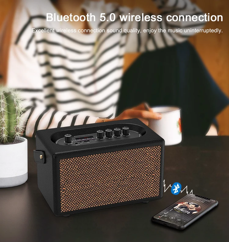 Light Weight and Equipped With Carrying Handle 3600mAh Powerful Portable Karaoke Bluetooth Speaker 30Watts