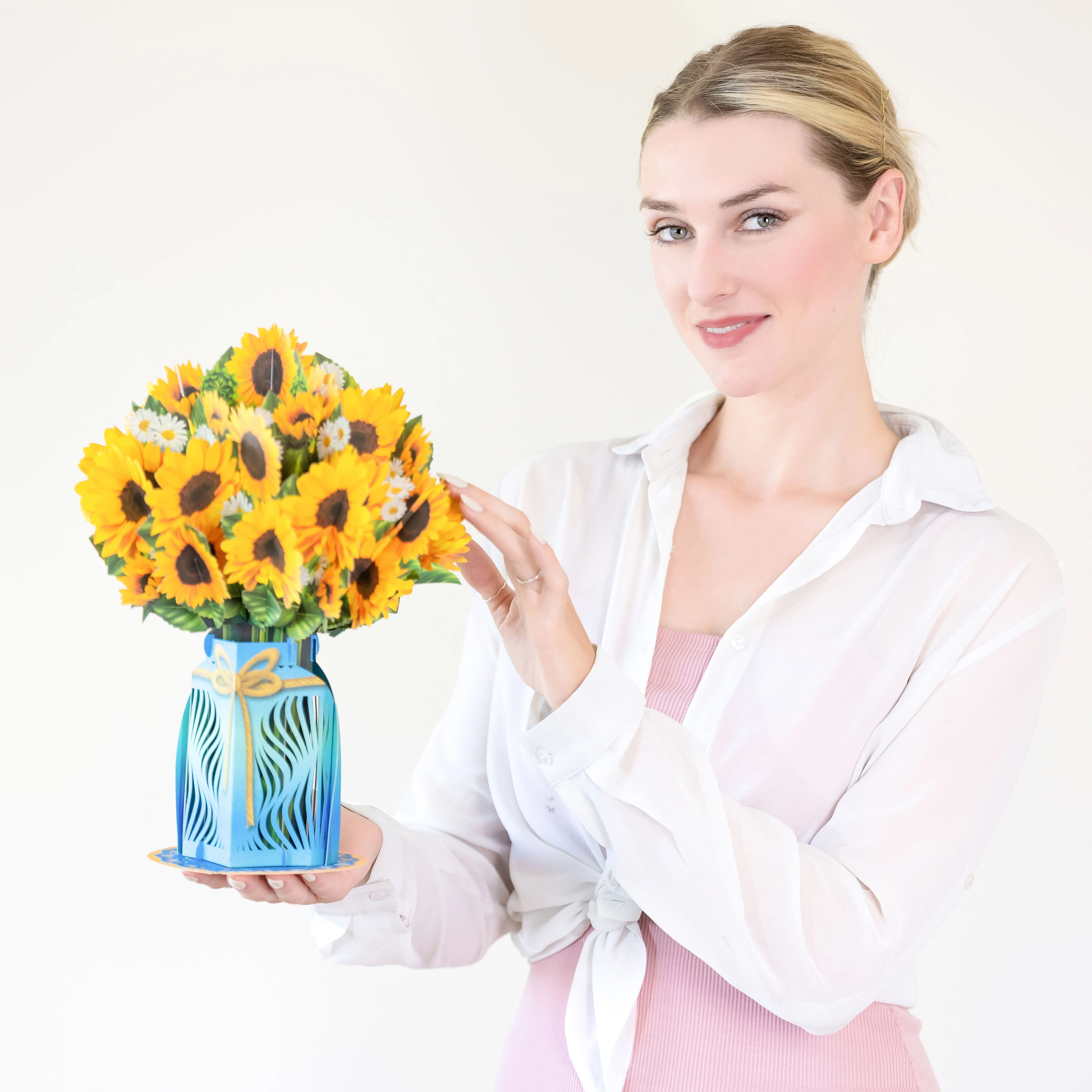 Cheap Price Pop - Up Card Sunflower Bouquet 3d Happy Birthday Card Made