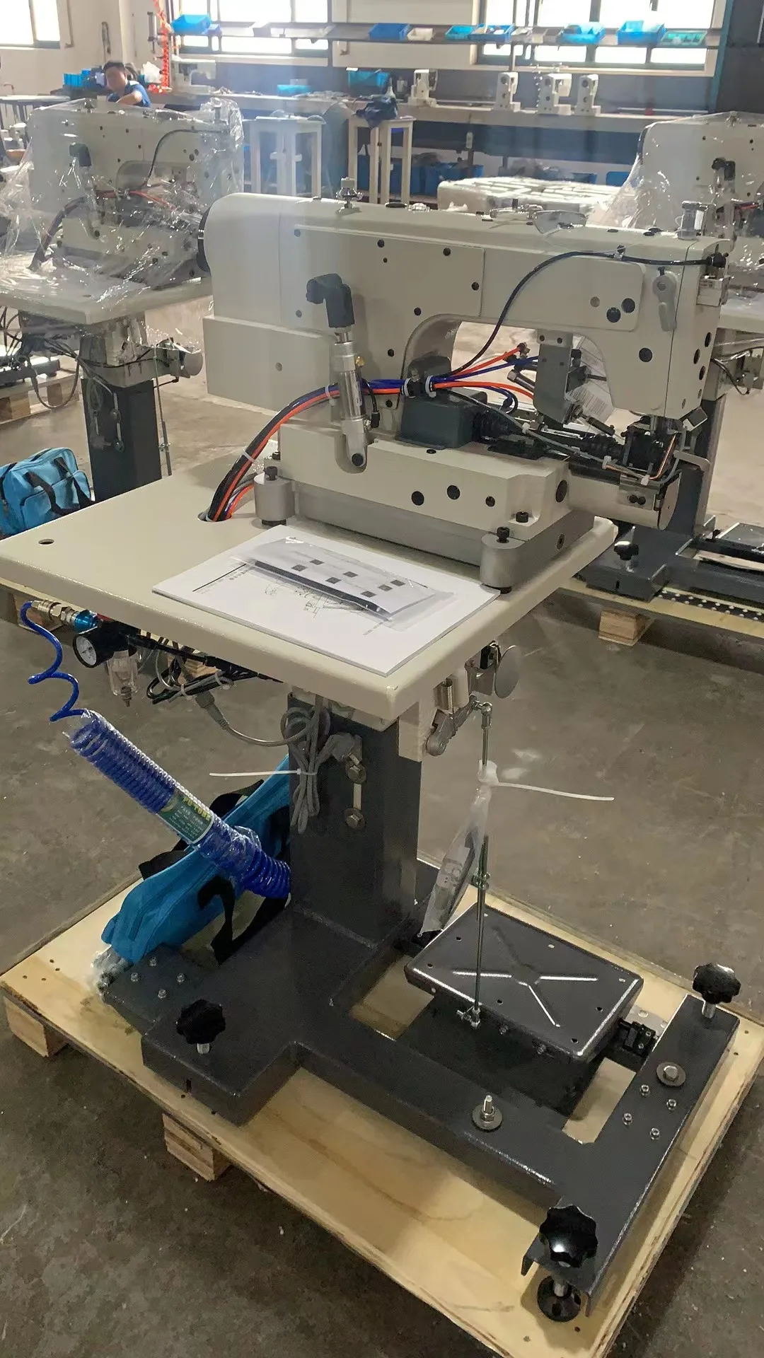 VMA Automatic Lockstitch Chainstitch Thread Making Trousers Curling Folder Jean Bottom Hemming Industrial Sewing Machine
