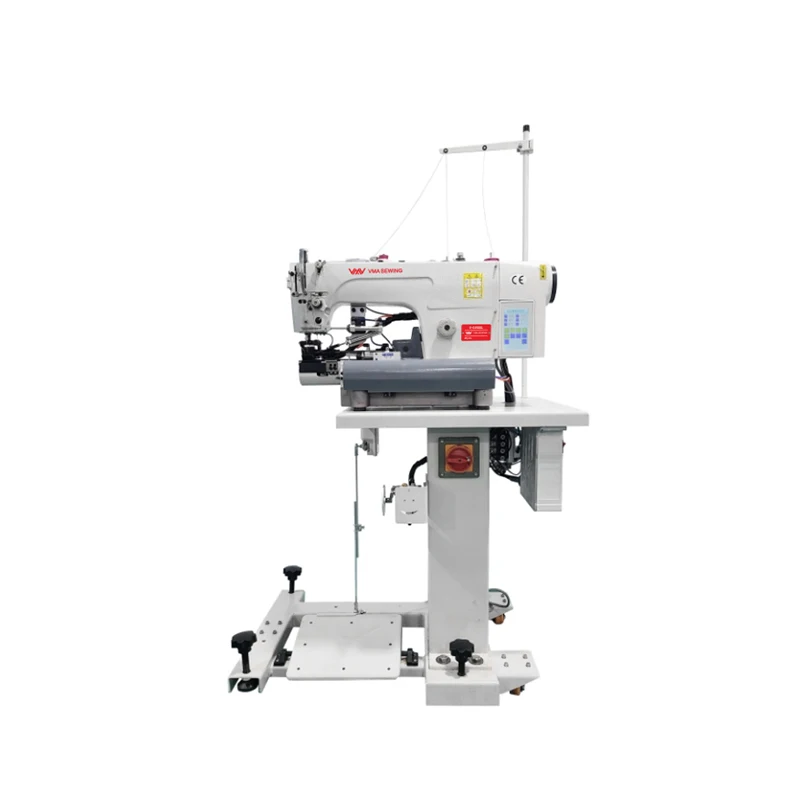 VMA Automatic Lockstitch Chainstitch Thread Making Trousers Curling Folder Jean Bottom Hemming Industrial Sewing Machine