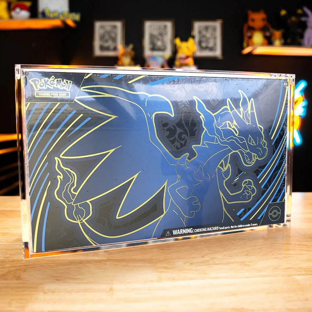 Pokemon Acrylic Case PRESALE  Pokemon TCG MEGA Charizard X Acrylic Magnetic  Case | UPC Display Holder - Ships From US Seller Charizard Upc