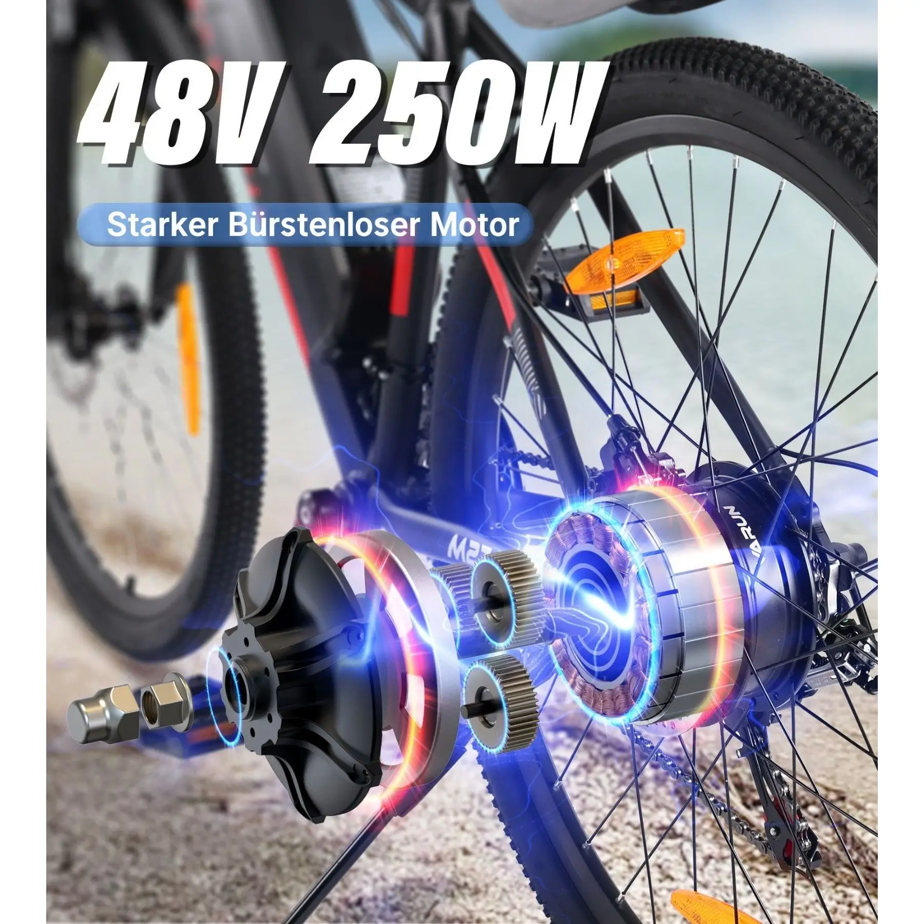 VARUN M27 Elektrofahrrad 27.5 * 1.95 Zoll Tire, 48V 13AH elektrisches Mountainbike