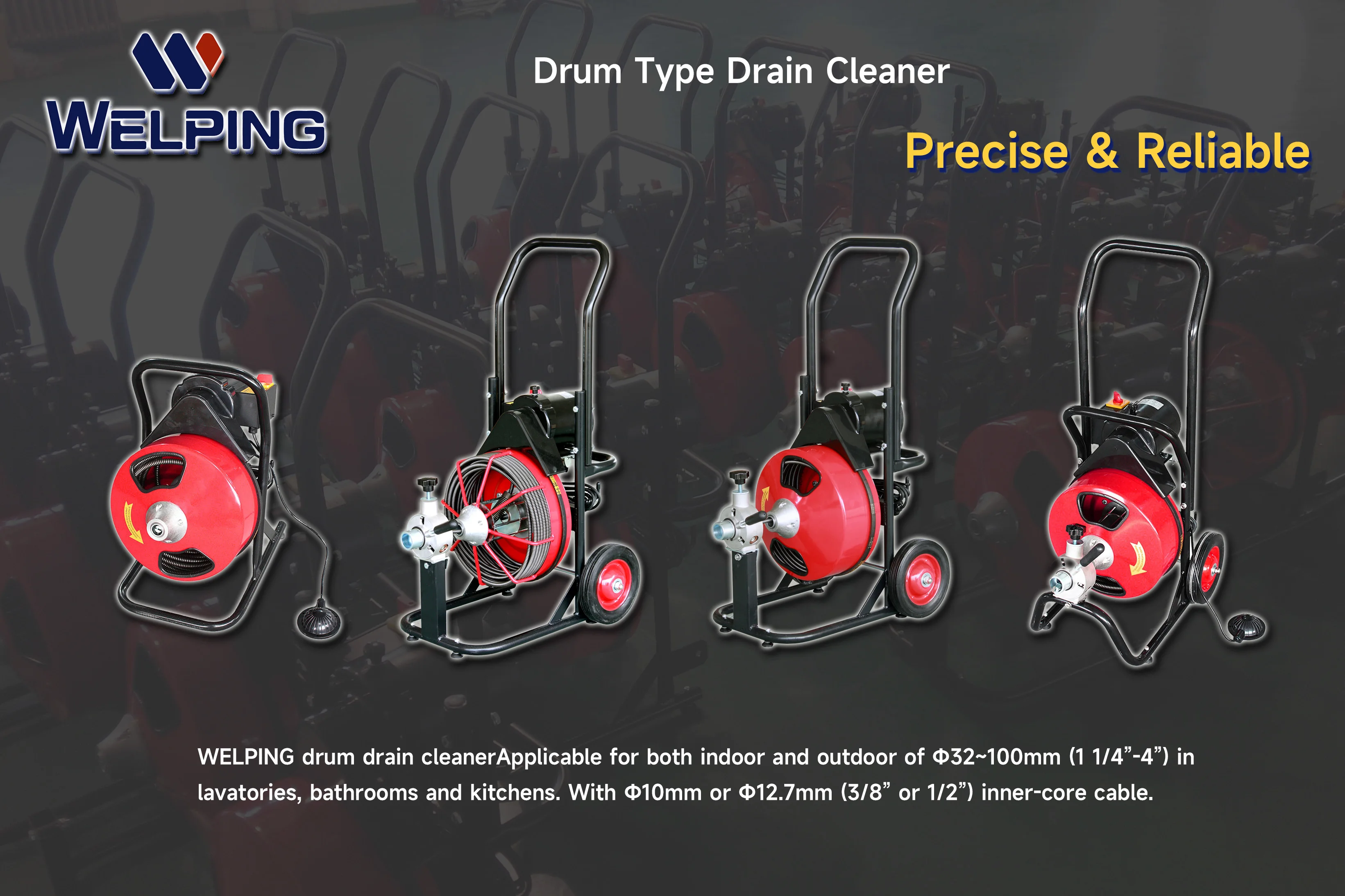 50 Ft Drain Augers For Toilet Or Shower Drain For Lines In The 11/4