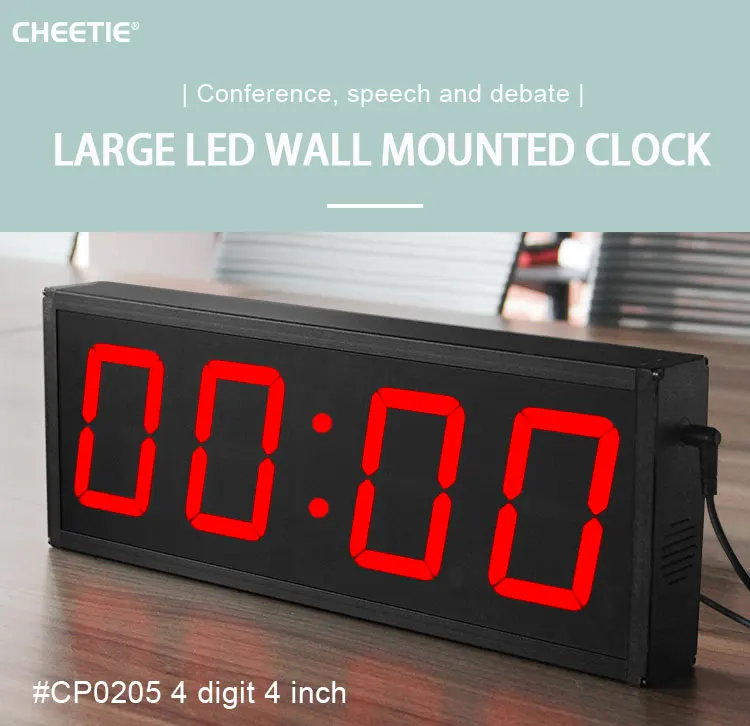 Cheetie Cp18 Led Digital Clock Big Red 3/4/5/6/8 Inch Digital Countdown