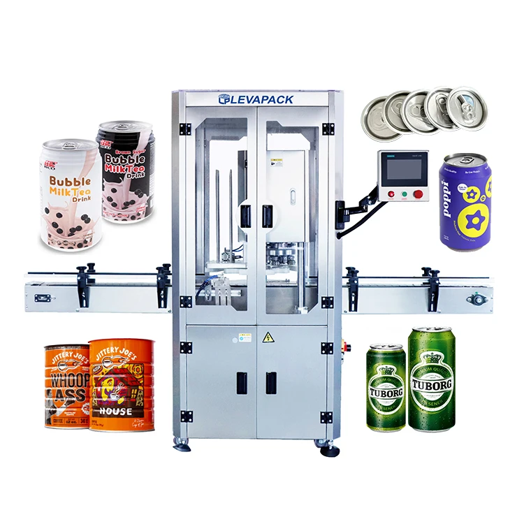 Guangzhou Factory Automatic High Speed Bubble Tea Can Sealing Machine Beer Can Seamer Coffee Can Sealer