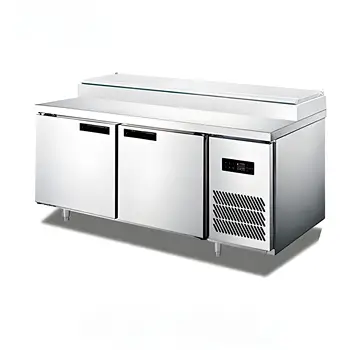 wholesale Pizza Prep Table chiller New Arrival Pizza Prep Table Refrigerated  stainless steel  freezer for Food shop