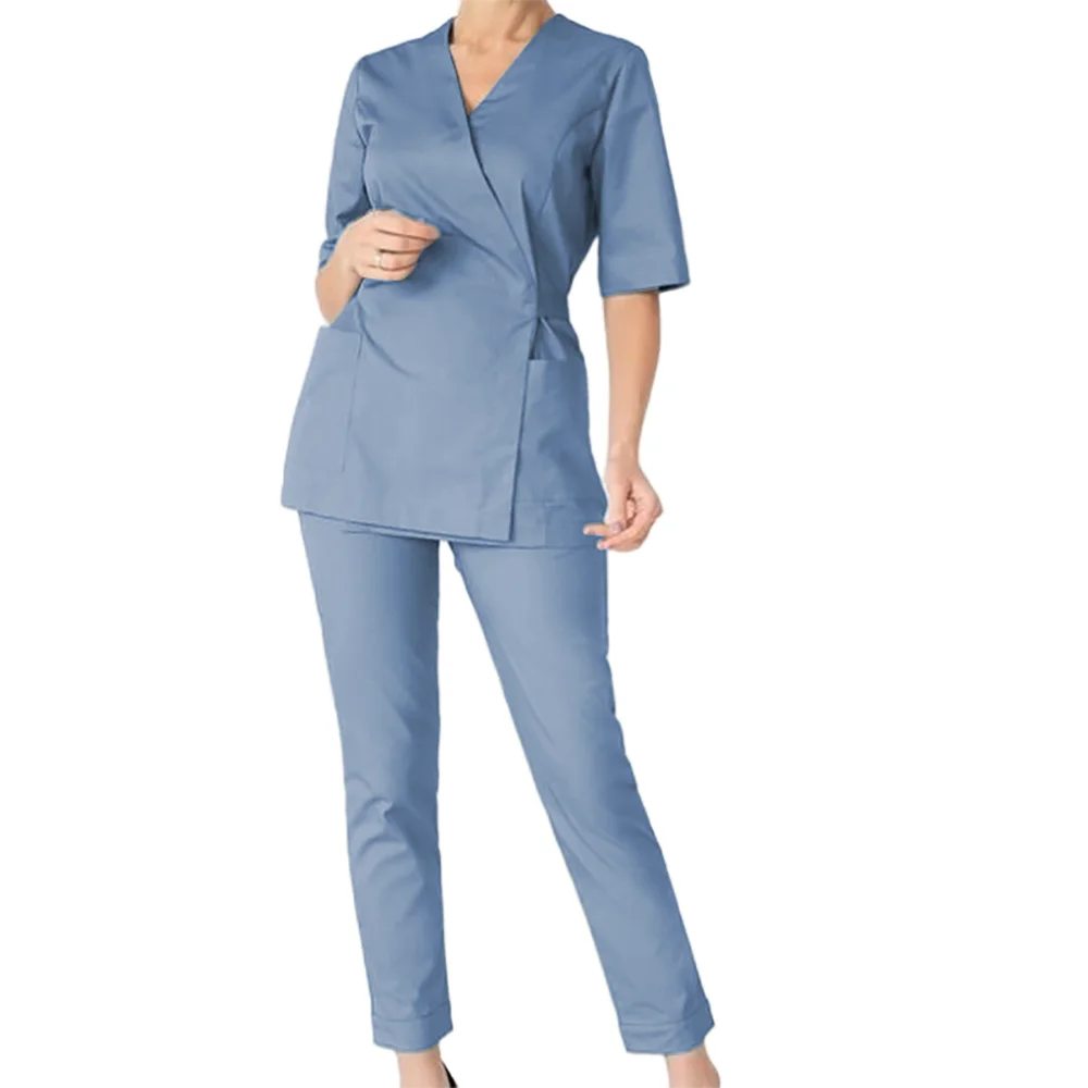 Wholesale Hospital Uniforms Scrubs Vendors Nurse Scrubs Top With Jogger