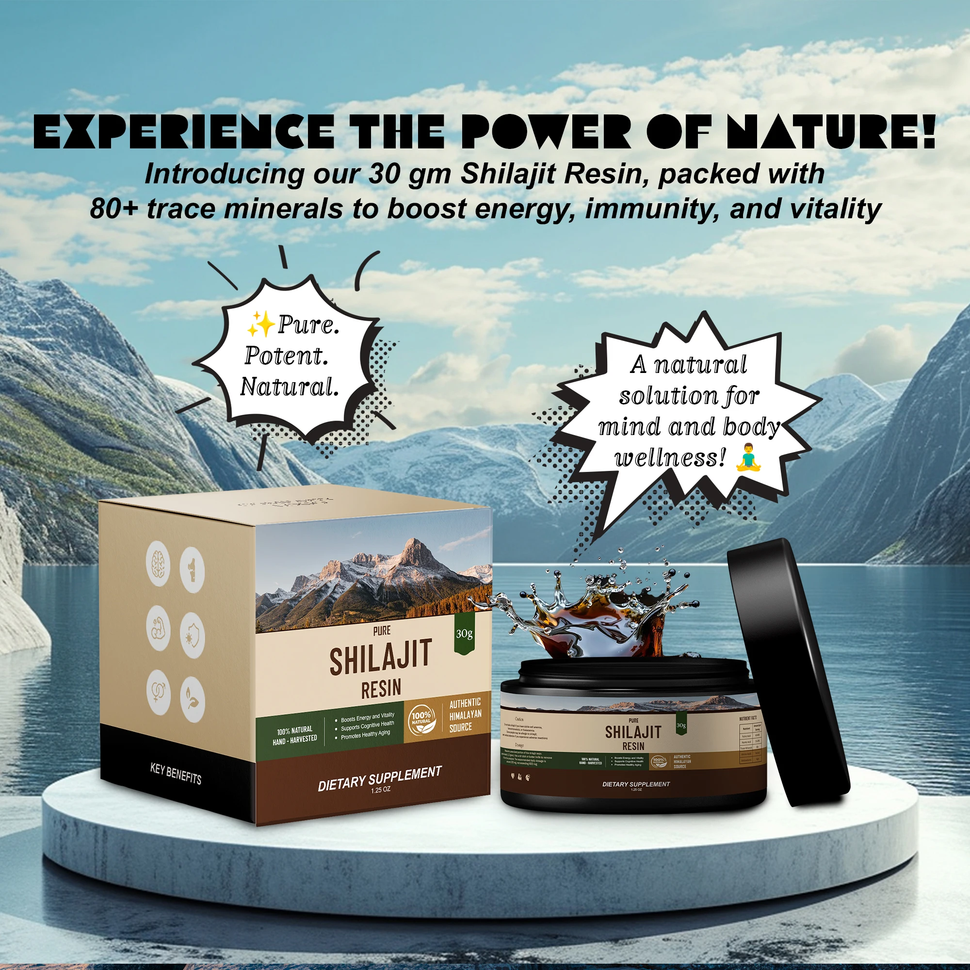 Himalayan Shilajit Resin - Pure Energy and Stamina Booster