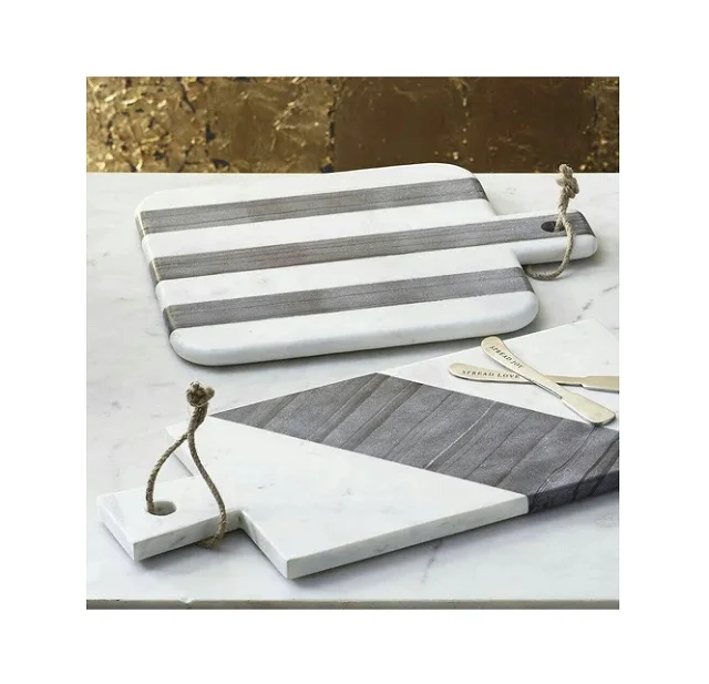 Rectangular Shaped Wooden Pattern Chopping Boards With Attached Cutter ...