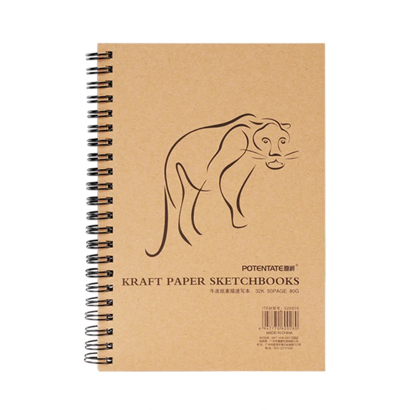 West Design A5 140 GSM Laminated Kraft Sketchbook – 40 Blank Pages For Drawing, Sketching & Watercolor, Acid-Free Paper