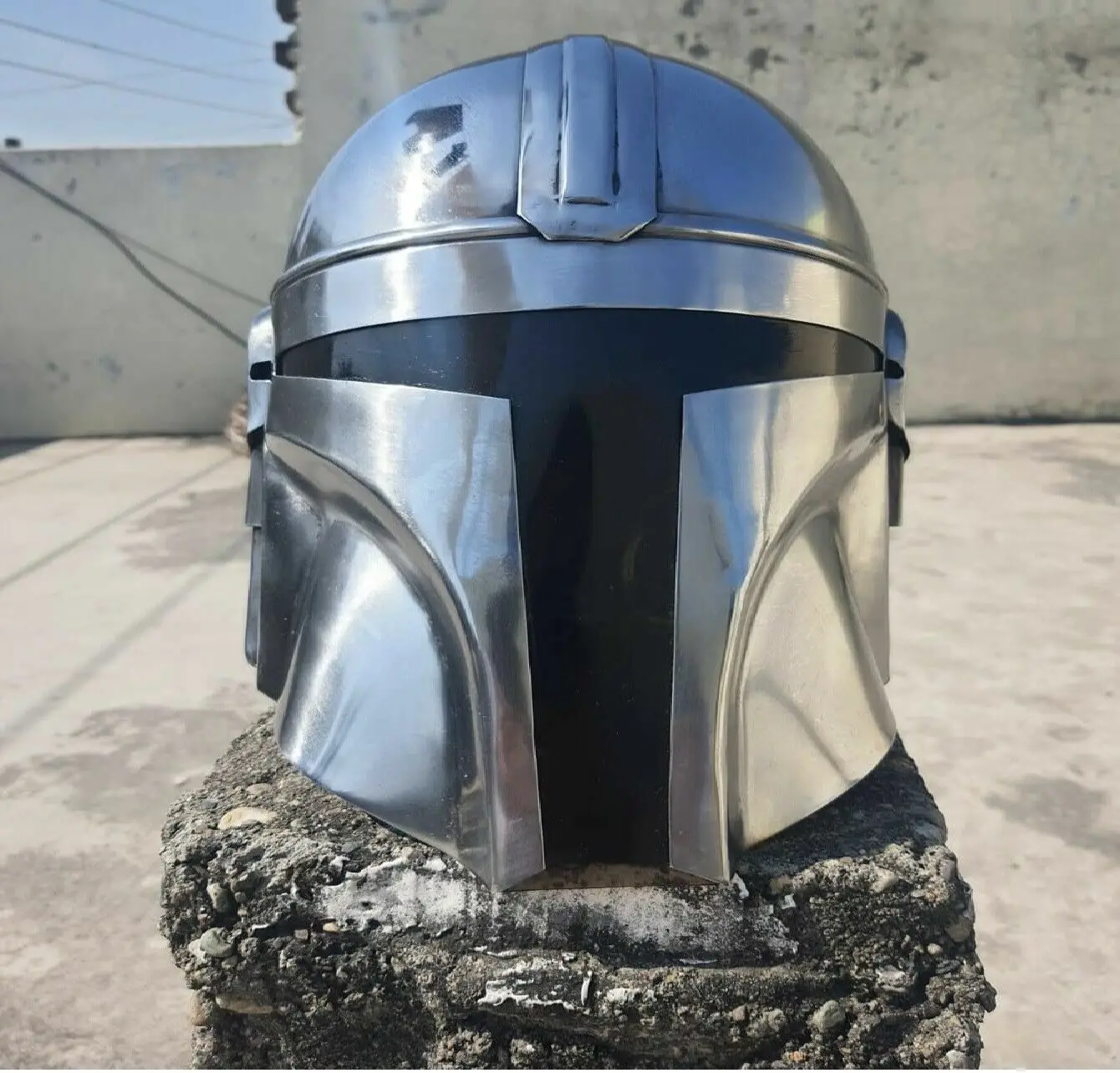Handcrafted Steel Mandalorian Helmet With Liner Costumes/role Plays