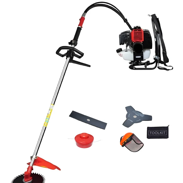 backpack mini weeding machine Gas Powered Lawn Mower, String Trimmer Lawn Edger 3-in-1 Multi-Functional 43cc Cultivator Tool Weeder Cutter Garden Tool : Patio, Lawn & Garden Um Backpack Brush Cutter Mini